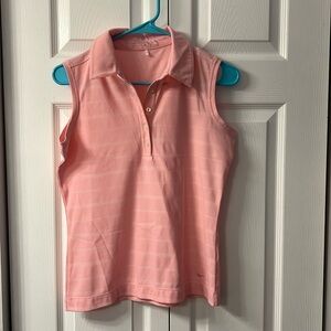 Light pink women’s Nike Dri-fit tank polo